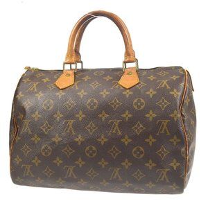 LOUIS VUITTON Speedy 30 Monogram Leather Handbag 100% Authentic Guaranteed